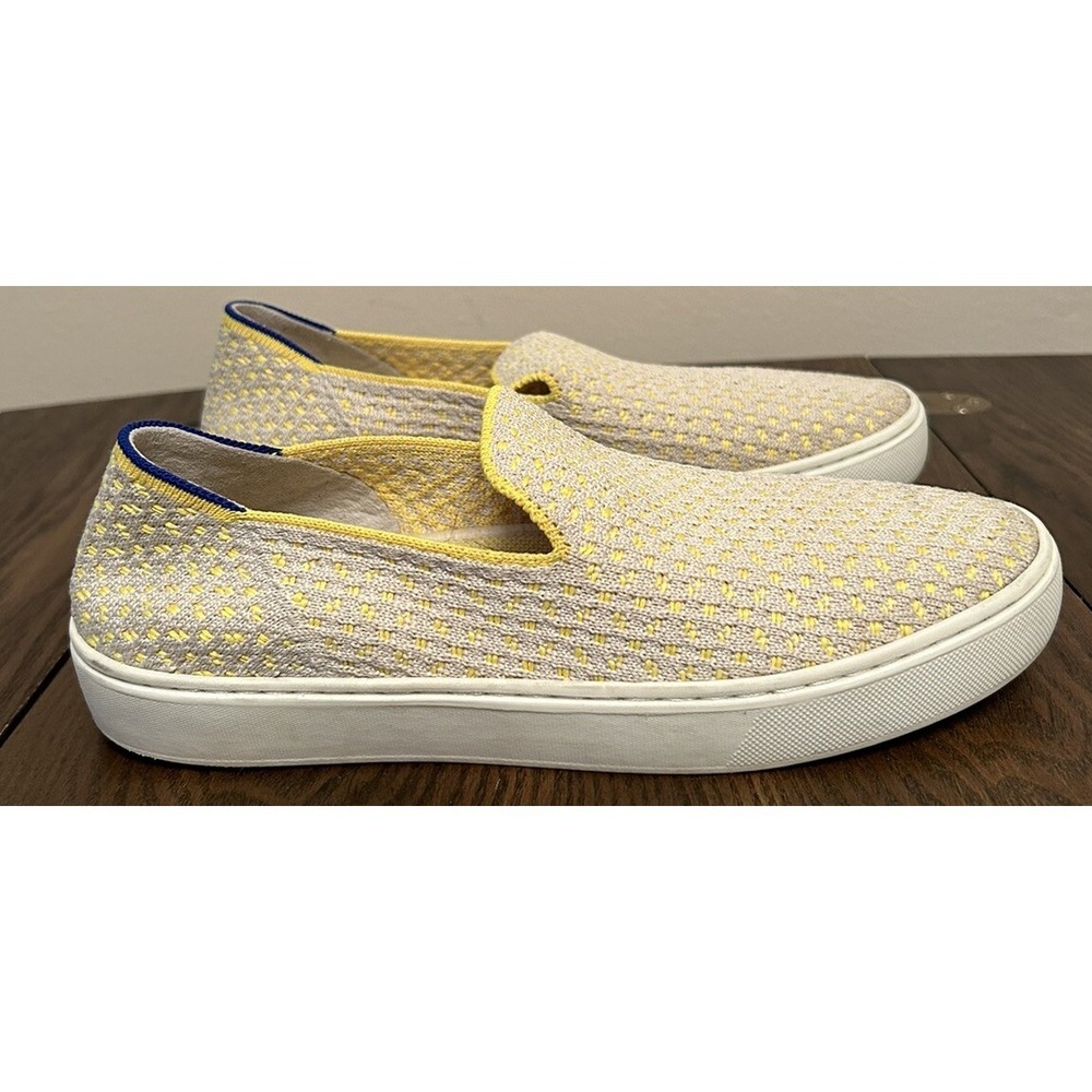 Rothy's Yellow Knit Sneakers Women Size 7.5 923G‎